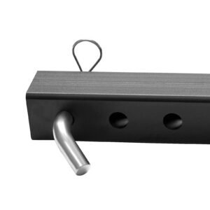 winch mount, 15000 lbs / 6803 kg load capacity, trailer hitch winch mount with 50.8 mm receiver, 2 mounting hole design, powder coated steel, suitable for atv utv pickup truck, black
