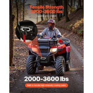 winch mount, winch capacity of 2000 3600 lbs, trailer hitch winch mount for select honda foreman and rancher rubicon models (2014 2021), 2 mounting hole design, powder coated steel, black