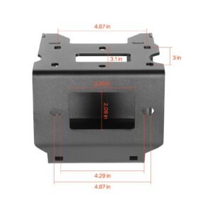 winch mount, winch capacity of 2000 3600 lbs, trailer hitch winch mount for select polaris sportsman models (2009 and newer), 2 mounting hole design, powder coated steel, fit for desert rescue