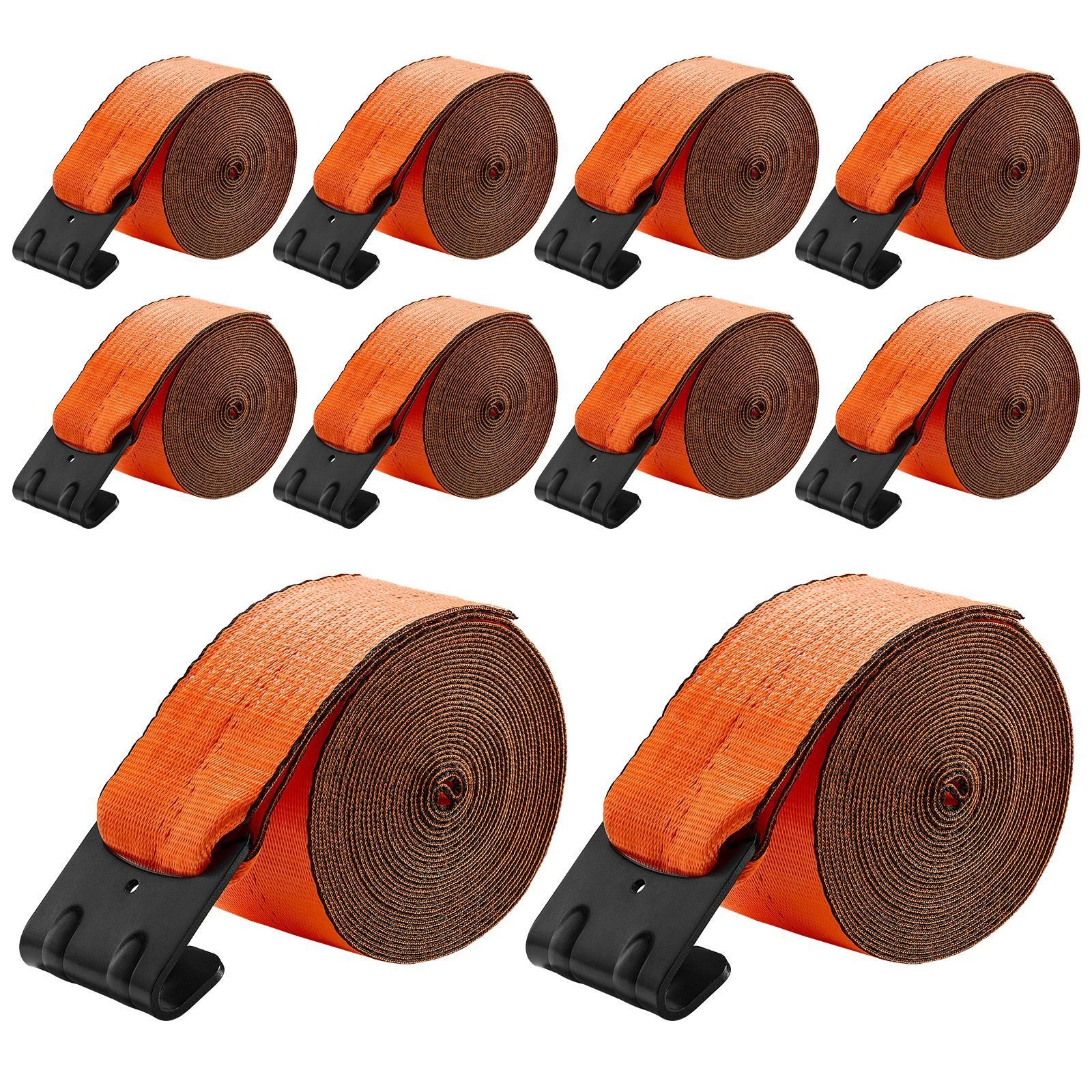 winch straps, 4 in x 30 ft truck straps with flat hook, 10 pack heavy duty trailer straps with 18000 lbs break strength, cargo tie down straps, for flatbeds, trucks, trailers, farms & rescues