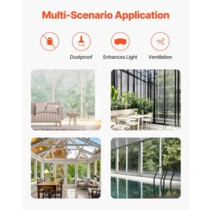 window screen replacement, 100 ft × 96 in window screen mesh, diy adjustable fiberglass screen mesh durable, washable & easy to install, window screen repair kit for patio porch door windows