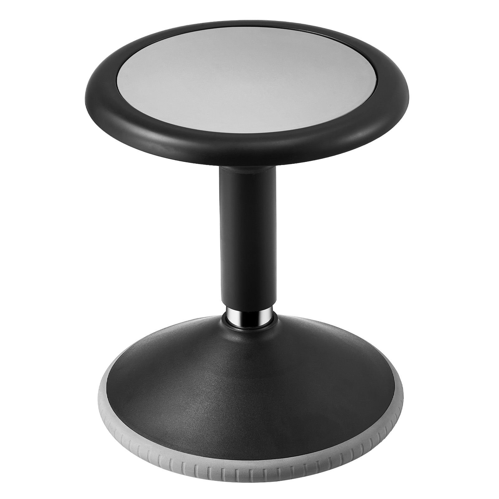 wobble chair, height adjustable (15.7 21.7") active chair, flexible seating wobble stool made of pvc+abs improves focus & posture, ideal for schools, office and home, age 12 18, black