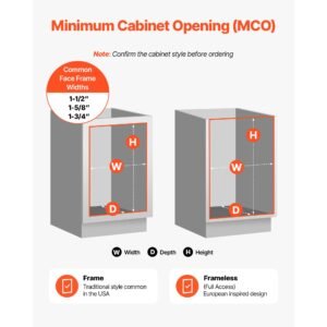 wood pullout trash can for kitchen cabinets, 35 qt garbage waste recycling bin, under mount waste container, with heavy duty metal soft close sliding system, door kit, for sink, under counter
