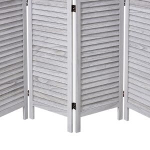 wood room divider, 8 panel wood folding privacy screen, 66.9 inches tall indoor louvered wooden partition, portable decoration screen, for room separation, home, office, restaurant & bedroom