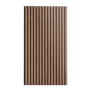 Wood Slat Acoustic Panels, 23.6 x 47.2 inch, MDF Accent Wooden Wall Panels for Modern Interior Wall, Faux Wood Wall Board Panels for Stylish Decor and Noise Reduction, Walnut