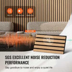 wood slat acoustic panels, 7.9 x 94.5 inch, mdf accent wooden wall panels for modern interior wall decor, faux wood wall board panels for noise reduction, light oak