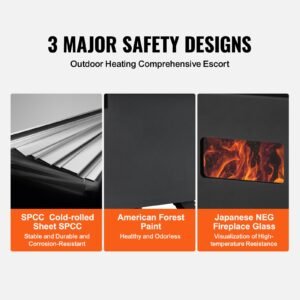 wood stove, 86 inch, alloy steel camping tent stove, portable wood burning stove with chimney pipes & gloves, 1400in³firebox hot tent stove for outdoor cooking and heating with 8 pipes