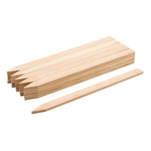 Wooden Garden Stakes, 25 Pcs 24 x 0.5 x1.5 in Survey Grading Stakes, Garden Ground Stake with Sharp Point, Fir Wood Plant Support Stake, Sign Posts for Silt Fence Backyard Boundaries Baselines