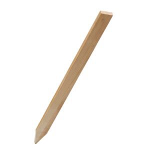 wooden garden stakes, 25 pcs 24 x 0.5 x1.5 in survey grading stakes, garden ground stake with sharp point, fir wood plant support stake, sign posts for silt fence backyard boundaries baselines