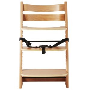 wooden high chair for babies & toddlers, convertible adjustable feeding chair, eat & grow high chair with tray, grow with kid portable baby dining booster seat, beech wood toddler chair, natural