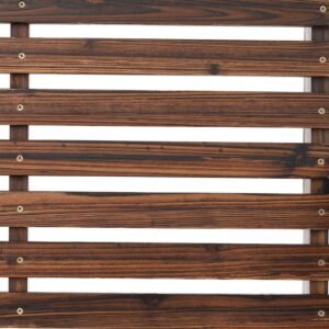 Wooden Porch Swing 4.5 ft, Patio bench swing for Courtyard & Garden, Upgraded 880 lbs Strong Load Capacity, Heavy Duty Swing Chair Bench with Hanging Chains for Outdoors, Carbonized Brown