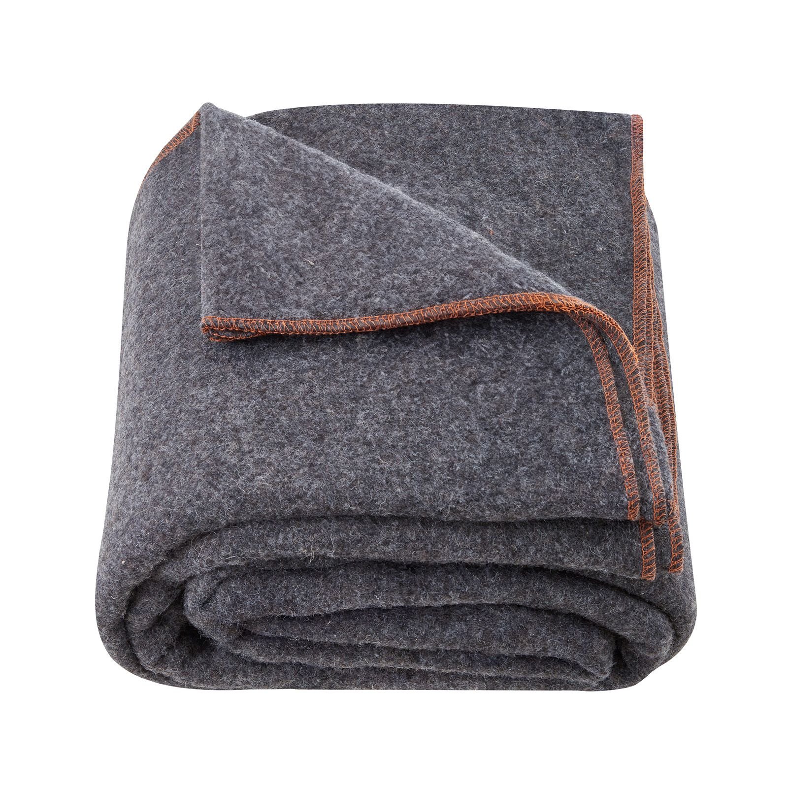 wool camping blanket, large warm stadium blanket, waterproof & windproof, flame retardant, great for outdoors, picnics, hiking, sports events, travel, 64" x 88" (80% wool), light grey