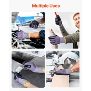 work gloves 12 pairs touch screen nitrile coated garden construction gloves