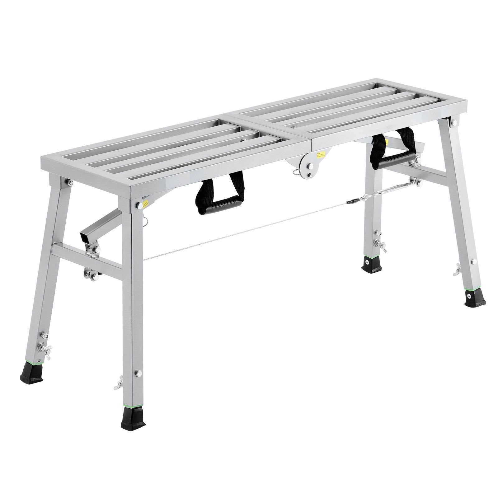 work platform, 3 gear adjustable height, folding alloy steel step ladder, portable scaffolding platform, 400 lb load capacity, non slip rubber feet, drywall painting stool, for cleaning &washing