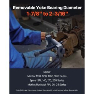 yoke puller, made for class 6 8 transportation trucks and equipment, heavy duty yoke removal tool kit, automotive yoke puller kit compatible with kenworth, peterbilt, freightliner, mack, volvo