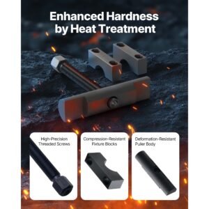 yoke puller, made for class 6 8 transportation trucks and equipment, heavy duty yoke removal tool kit, automotive yoke puller kit compatible with kenworth, peterbilt, freightliner, mack, volvo