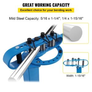 yp 38 metal bender 1" 3" flat bar square rod bending 7 dies w/ floor stand