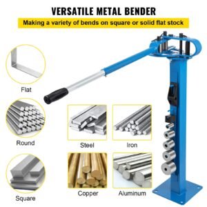 yp 38 metal bender 1" 3" flat bar square rod bending 7 dies w/ floor stand
