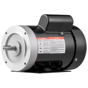 1 HP Electric Motor, 1725RPM Air Compressor Motor, CW/CCW Rotation, 5/8 inch Shaft Diameter, 1.88inch Shaft Length, 4.1N.m Torque, Single-Phase, TEFC Cooling, 115V/230V, 56 Frame