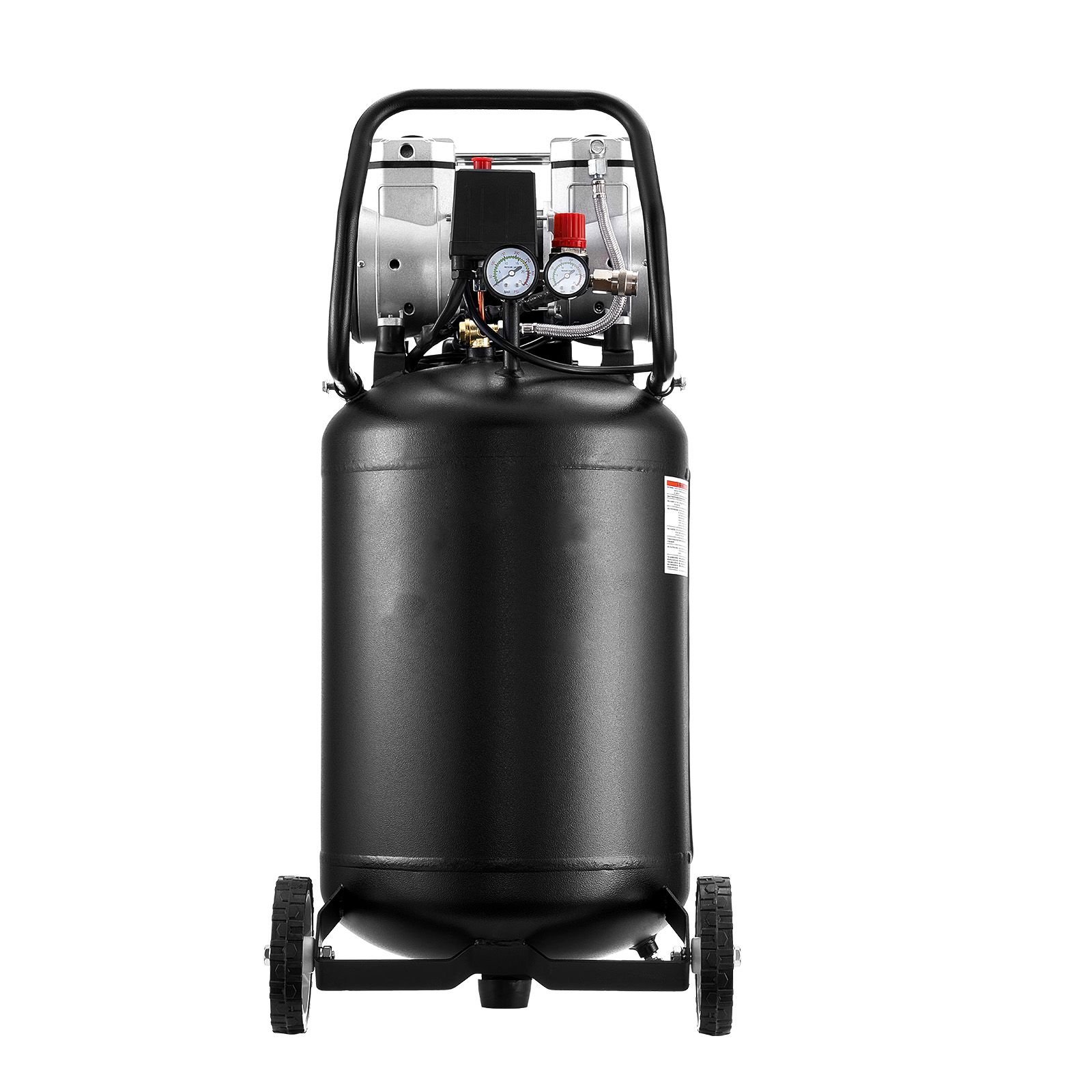 10 gallon air compressor, 2hp 4.8 scfm at 90psi, max 125psi pressure oil free air compressor tank, portable on wheels for auto repair, tire inflation, spray painting, woodwork nailing, 120v