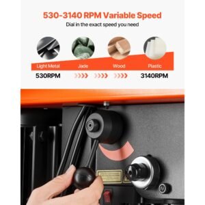 10 inch benchtop drill press, 5 amp, 0.8 hp 600w bench drill press, 530 3140 rpm variable speed, 0 45° tilting worktable, with laser and led work light, tabletop drilling machine, for wood metal