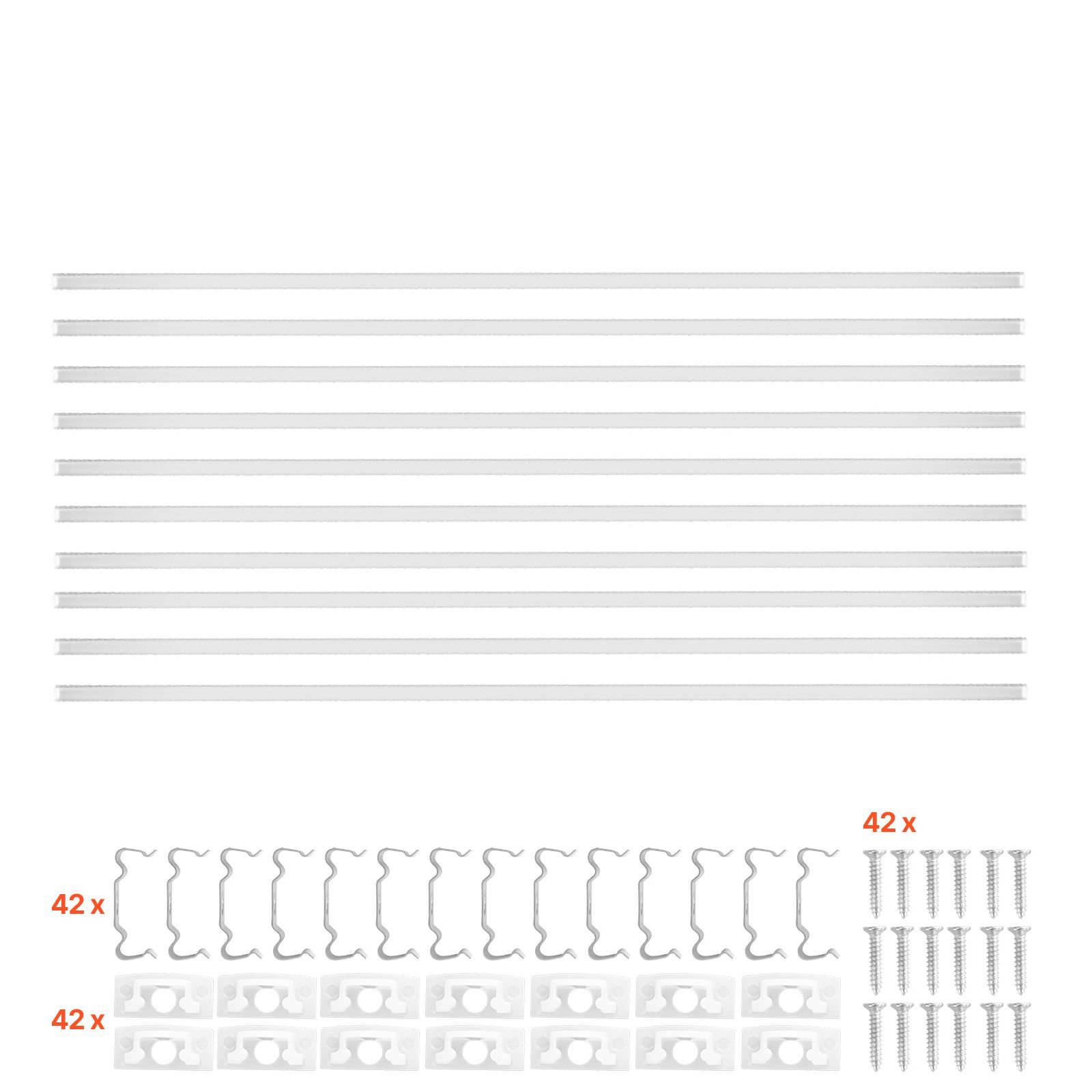 10 pack 6.6 ft/2m u shape led aluminum channel, with milky cover, end caps and mounting clips, aluminum profile for led strip light installations, easy installation, for under cabinet counter
