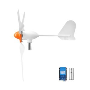 1000W 12V Wind Turbine Generator, 3-Blade Wind Turbine Kit with Wind/Solar Hybrid Controller, Efficient 3-Phase AC Permanent Wind Power Generator for RV Boat Home Farm (Tower Pole Not Include)