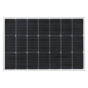 100W Monocrystalline Solar Panel, 23% High-Efficiency Mono PV Module with Stable MC4 Output & Aluminum Frame, IP65 Waterproof Solar Panel for Car Boat RV Flat Rooftop Off-Grid Applications