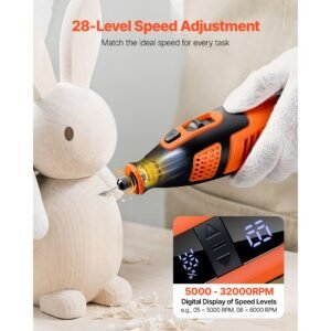 119 piece cordless rotary tool kit, dc12v portable mini power rotary tool, 28 level speed 5000 32000 rpm multi purpose diy tools for engraving, sanding, polishing, carving, cutting, diy crafts