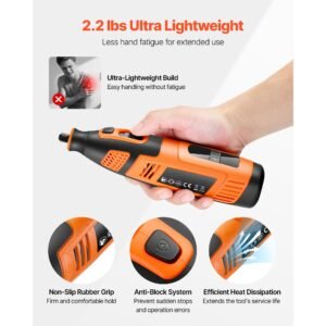 119 piece cordless rotary tool kit, dc12v portable mini power rotary tool, 28 level speed 5000 32000 rpm multi purpose diy tools for engraving, sanding, polishing, carving, cutting, diy crafts