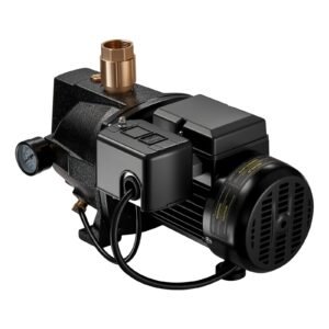 1/2 HP Shallow Well Jet Pump, AC 115/230 Volt, 790 GPH Dual Voltage Cast Iron Well Jet Pump, with 147 ft Max Head Lift, Automatic Pressure Switch, for Garden Irrigation Lawn Sprinkler System