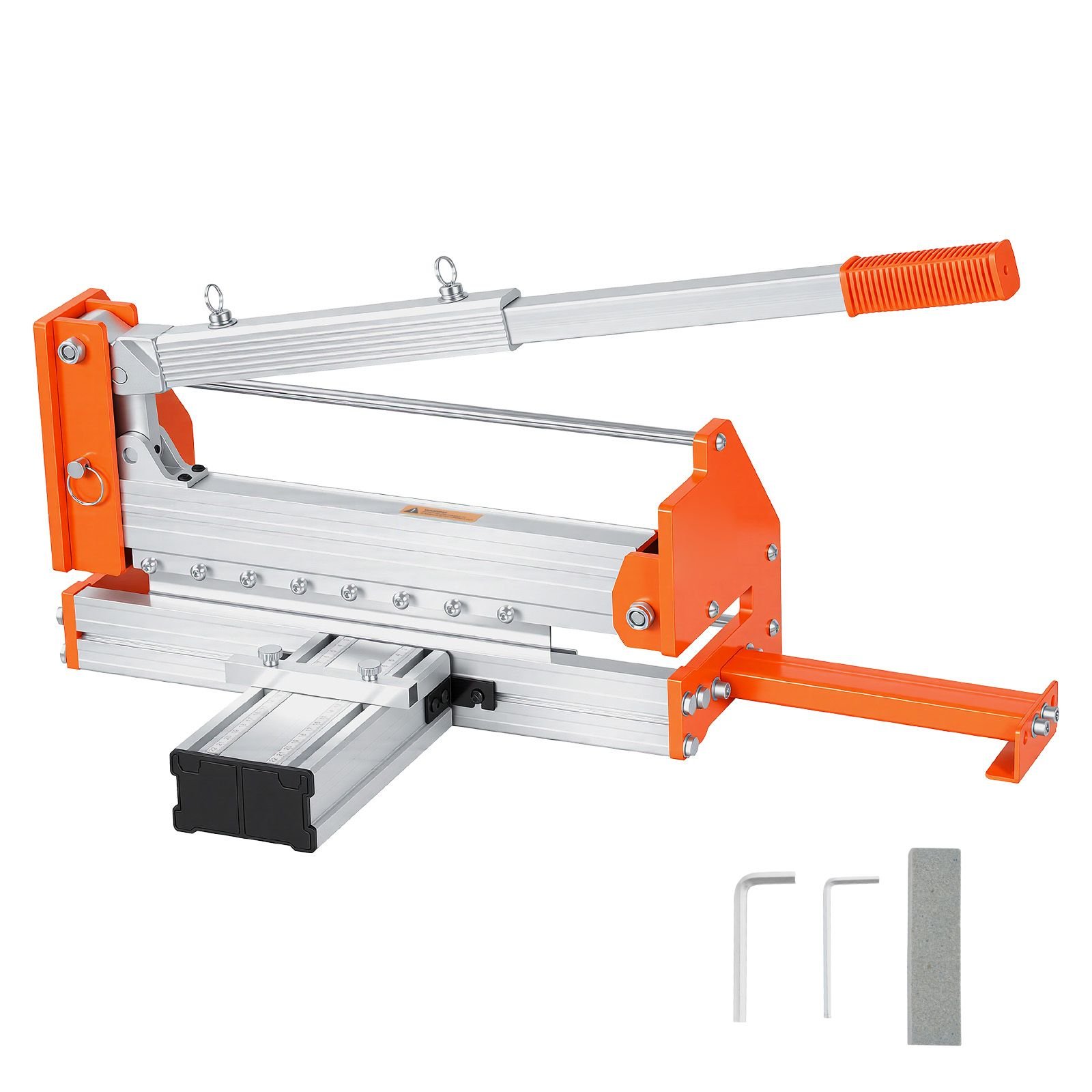 12 inch vinyl floor cutter, 12mm thick laminate flooring cutter with upgraded labor saving aluminum alloy lever, telescoping support plate, cuts certain engineered wood, lvt, vct, spc, lvp, wpc