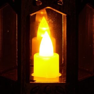 12 Pcs Decorative Candle Lantern, LED Electric Flameless Candle, Plastic LED Holder with Glass, Wall Hanging Indoor Porch Lanterns for Wedding Table Party Farmhouse Indoor Decor, Bronze