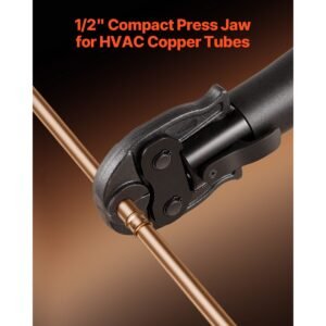 1/2" press jaw for compact series press tools, 52 hrc hardened steel pressing jaw for high pressure hvac/r applications compatible with 24kn press tools for rls copper pipes connections