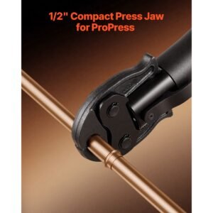 1/2" propress jaw for compact series press tools, 52 hrc hardened steel pressing jaw compatible with 24kn press tools for copper pipes connections