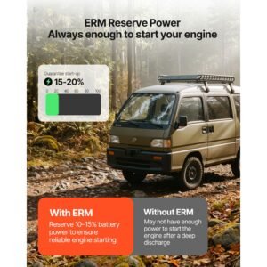 12v 60ah dual purpose lifepo4 lithium battery, 800 cca group 24, lithium ion starter battery plus deep cycle, built in smart bms, car start stop, for automotive, trolling motor, engine starting