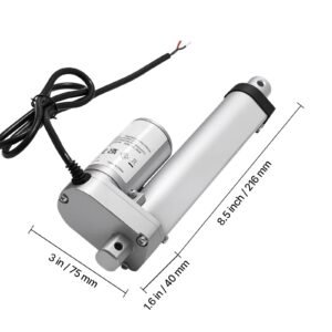 12v linear actuator, 4 inch high speed 0.6"/s linear motion actuator, 225lbs/1000n with ip54 protection & mounting bracket for lift desk, recliner chairs, window door opener
