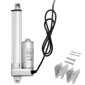 12V Linear Actuator, 4 Inch IP65 Waterproof Linear Actuator, 675lbs/3000N 0.2"/s Motion Actuators with Mounting Brackets for Outdoor Use