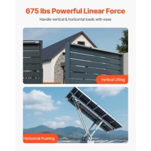 12v linear actuator, 40 inch ip65 waterproof linear actuator, 675lbs/3000n 0.2"/s motion actuators with mounting bracket for outdoor use