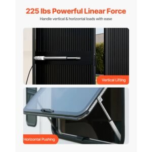 12v linear actuator, 8 inch high speed 0.6"/s linear motion actuator, 225lbs/1000n with ip54 protection & mounting bracket for lift desk, recliner chairs, window door opener