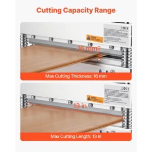 13 inch vinyl floor cutter, 16mm thick laminate flooring cutter with 15°/30°/45° adjustable angle settings, flexible wheels, telescoping handle, cuts engineered wood, lvt, vct, spc, lvp, wpc