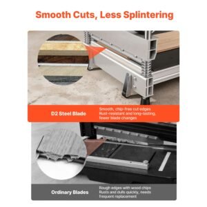 13 inch vinyl floor cutter, 16mm thick laminate flooring cutter with 15°/30°/45° adjustable angle settings, flexible wheels, telescoping handle, cuts engineered wood, lvt, vct, spc, lvp, wpc