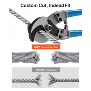 1/4 inch wire rope, 250 ft length, zinc galvanized carbon steel cable with gloves, 7000 lbs breaking strength, 7 x 19 strands construction, wire cable for deck railing system, garden trellis