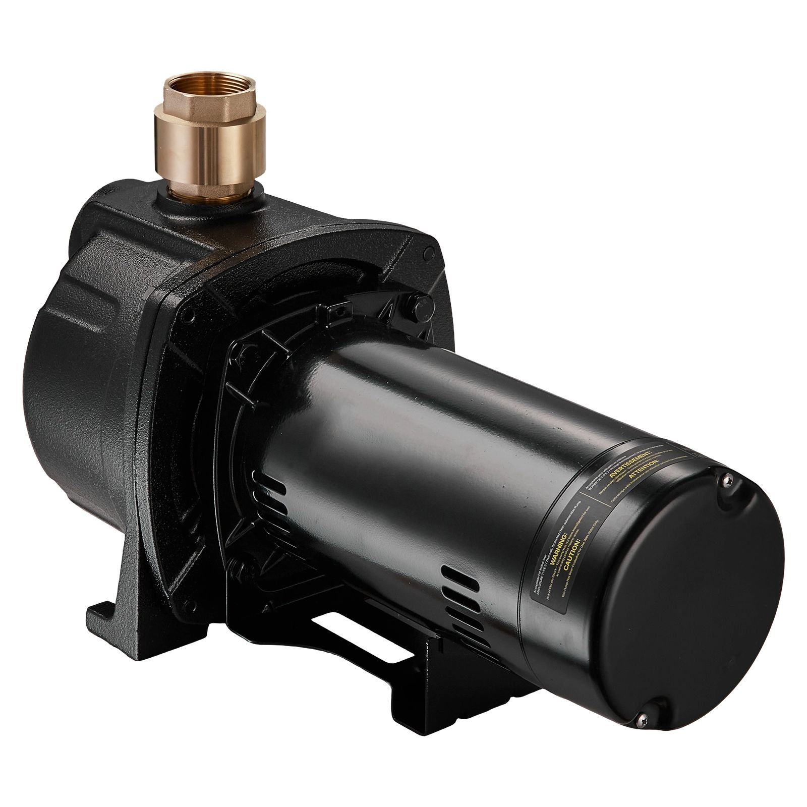 1.5 hp shallow well jet pump, ac 115/230 volt, 4250 gph dual voltage cast iron well jet pump, with 108 ft max head lift, easy voltage switching, for garden irrigation, lawn sprinkler system