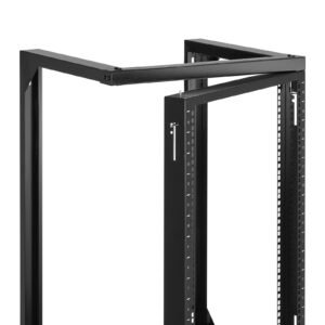 15u wall mount server rack, 150 lbs max load capacity, open frame network rack with 180 degrees gate swing, carbon steel, for 19 inch it network equipment & av devices computer server, black