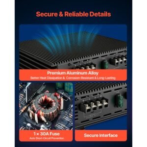 2 channel car audio amplifier 2 ohm stable bridgeable class a/b full range stereo amp max power 2 x 300w @ 4 ohm / 2 x 600w @ 2 ohm for car suv truck off road