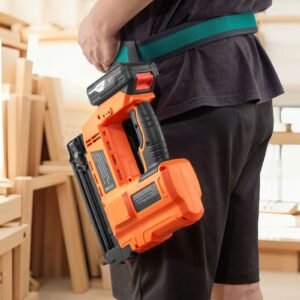 2 in 1 cordless brad nailer, 18 gauge, 20v battery powered nail gun and staple gun, with 500 pcs nails, 500 pcs staples, 2.0 ah li ion battery and charger, for home improvement, woodworking