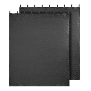 2 Pcs Sound Dampening Blankets, Soundproof Curtains with 96 x 80 in, Soundproof Blanket with Grommets, Studio Grommeted Blanket, for Window, Door, Light Blocker, Music Recording, Black