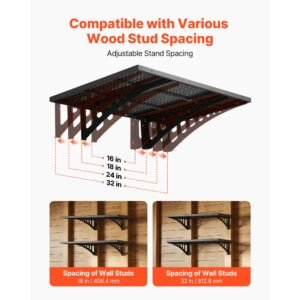 2 tier heavy duty wall garage shelving, 2 x 3 ft steel wall mounted shelving unit, 12 x 72 inch per shelf floating storage metal rack for garage with 560 lbs total weight capacity, black