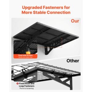 2 tier heavy duty wall garage shelving, 2 x 3 ft steel wall mounted shelving unit, 12 x 72 inch per shelf floating storage metal rack for garage with 560 lbs total weight capacity, black